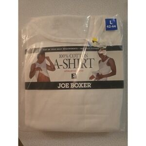 VTG Joe Boxer 2-Pack Mens Athletic Shirt Tank White Large 42-44  NIP‎
